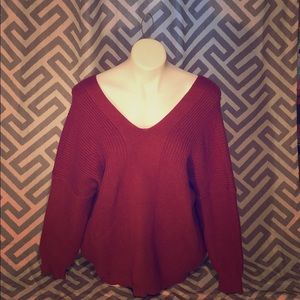 Macy’s Winter sweater with open back